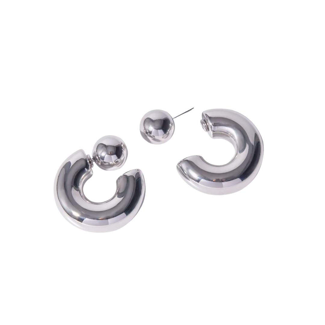 NOLA HOOP EARRING SILVER