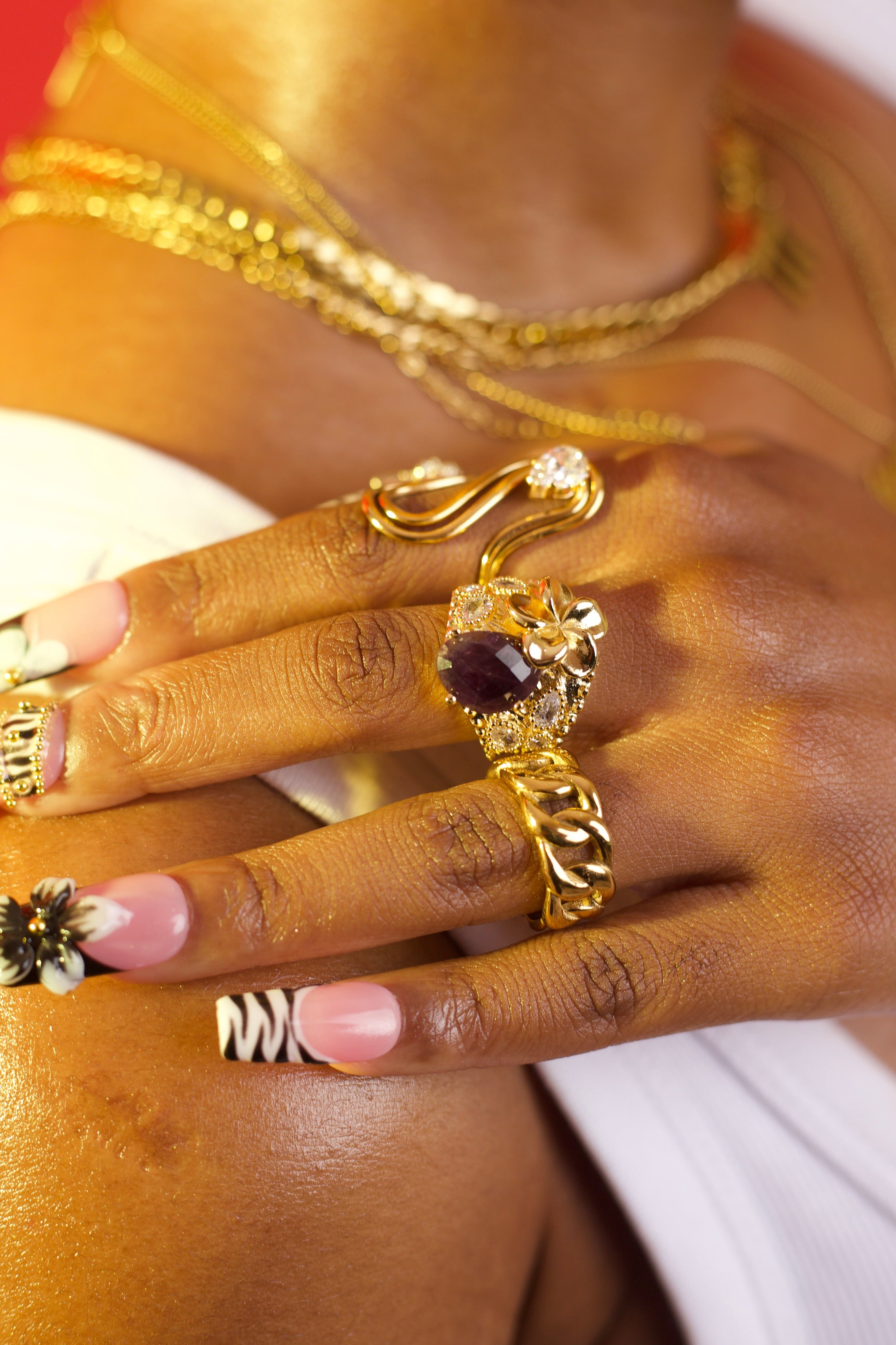 TATIYANA CHAIN RING GOLD