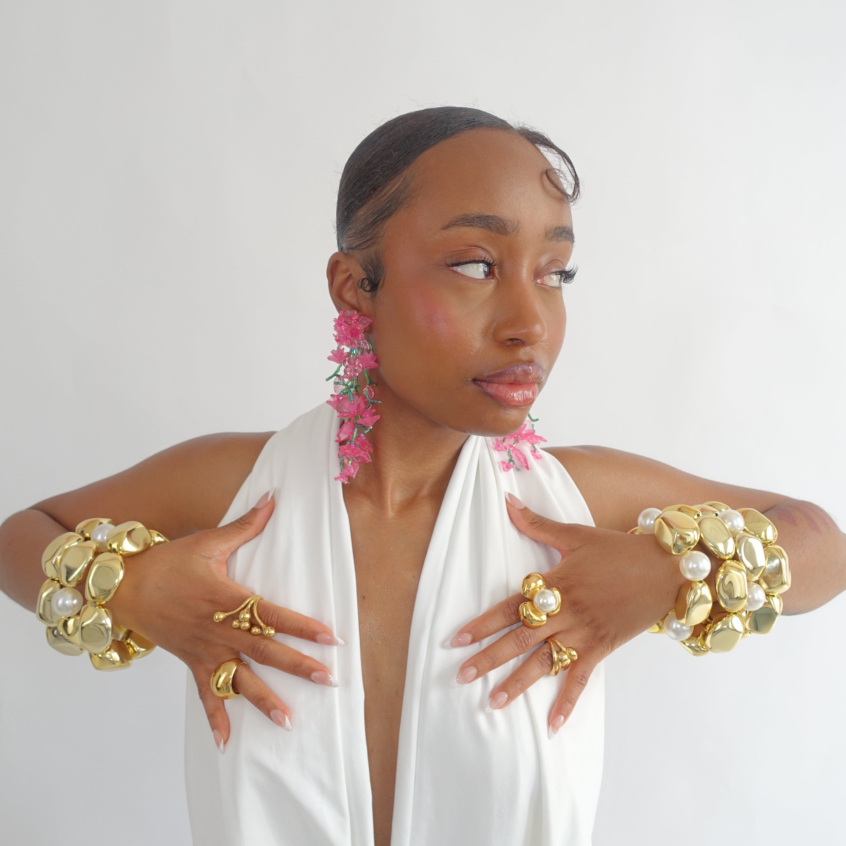 IVY DROP EARRING PINK