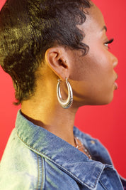 JADA HOOP SILVER