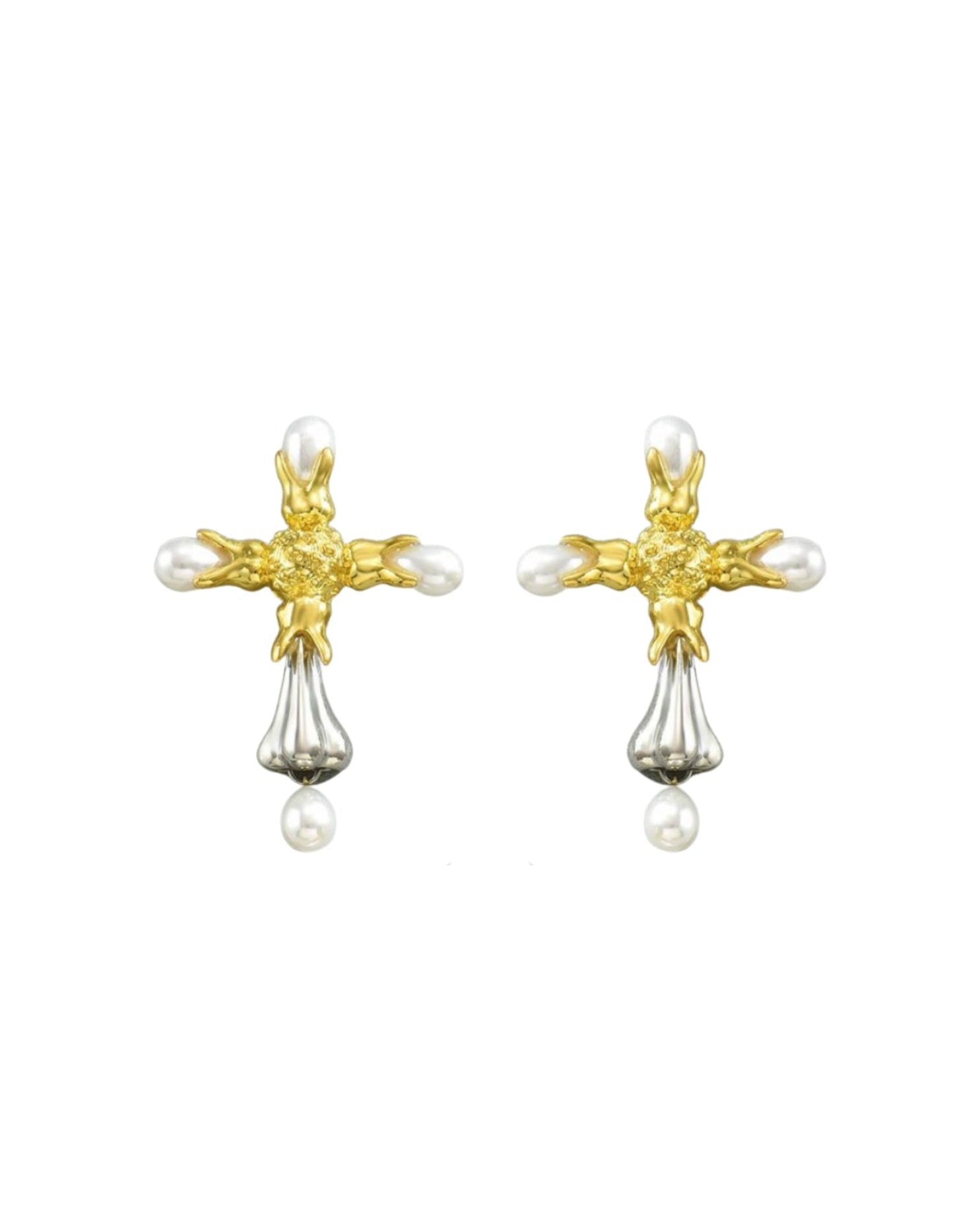 PERLA CROSS EARRINGS