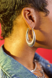 JADA HOOP SILVER