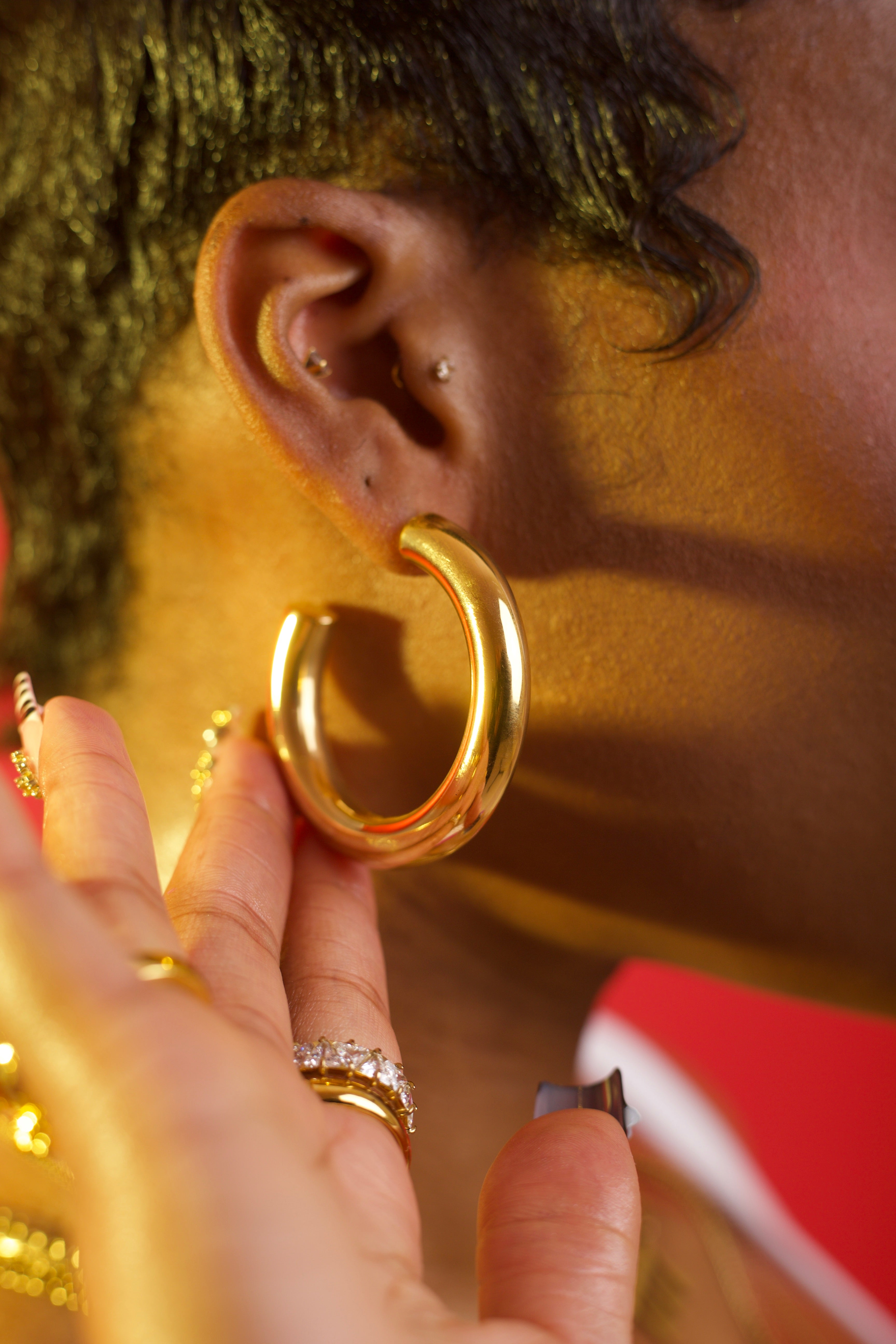 AALIYAH HOOPS GOLD
