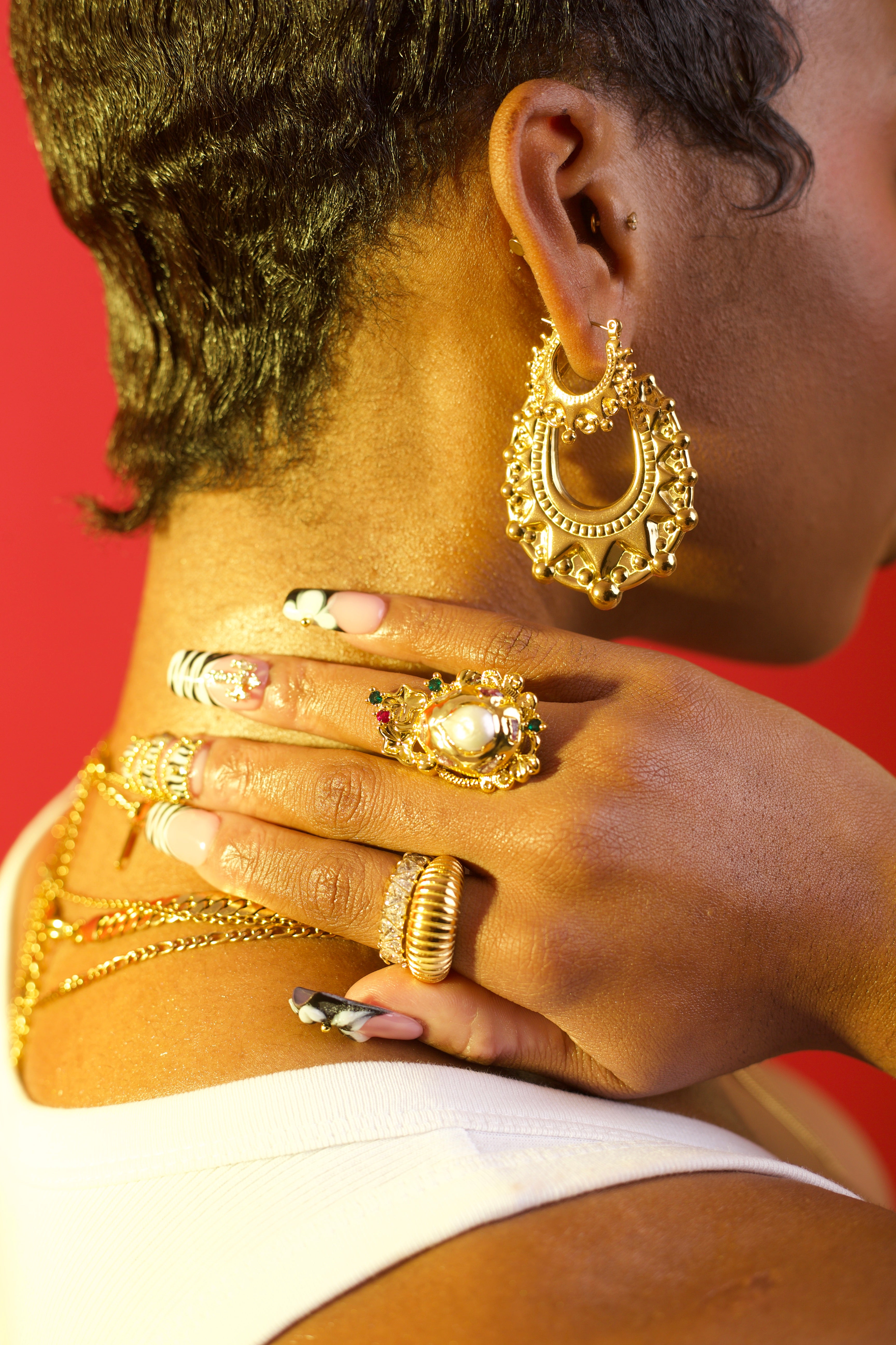 MINI AMOI CREOLE HOOPS GOLD