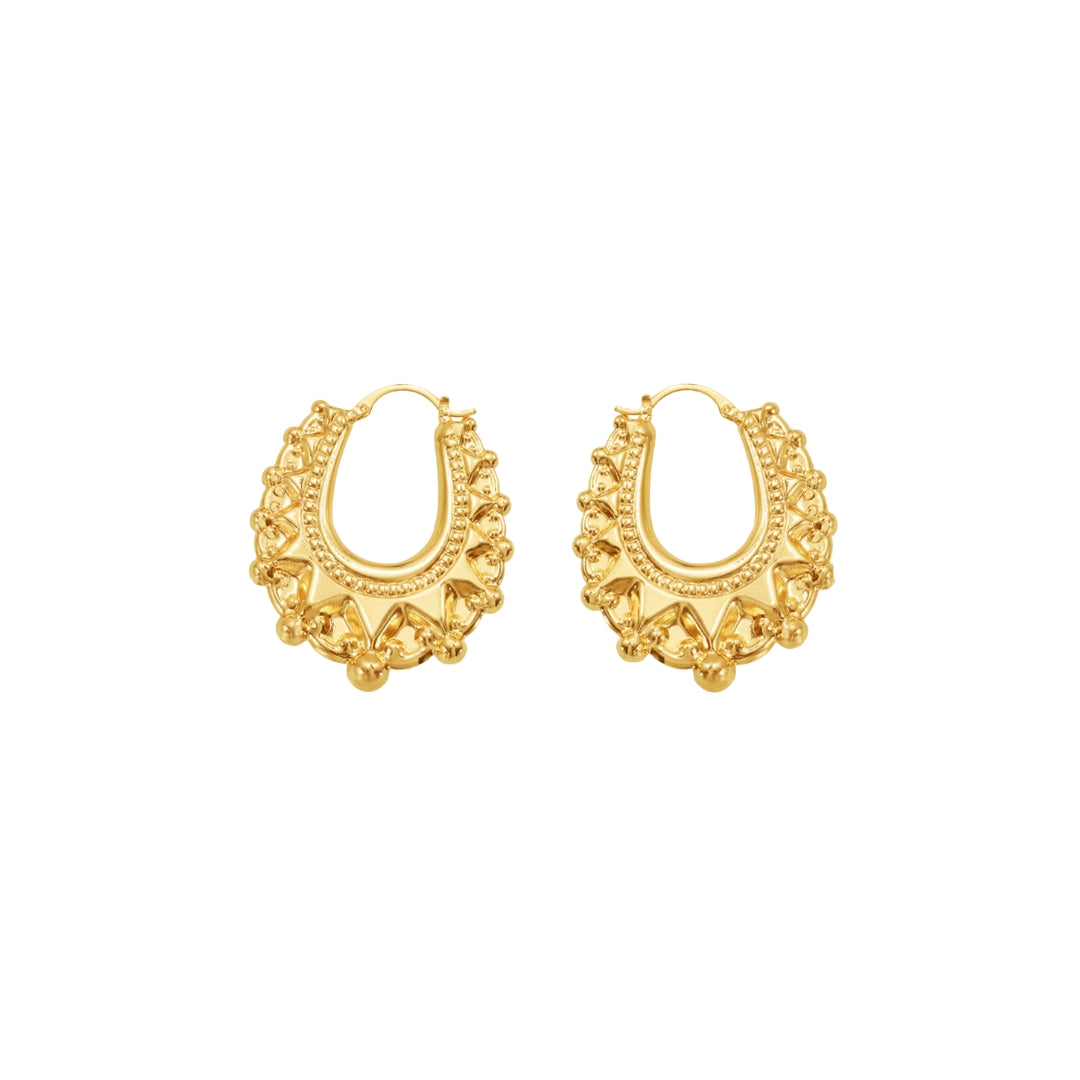 AMOI CREOLE HOOPS LARGE GOLD