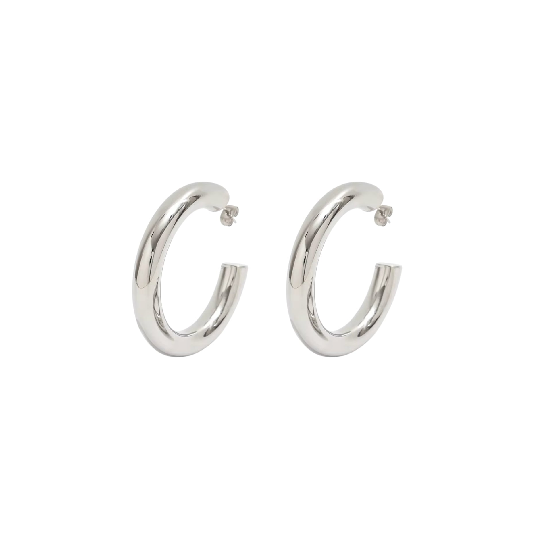 AALIYAH HOOPS SILVER