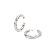 AALIYAH HOOPS SILVER