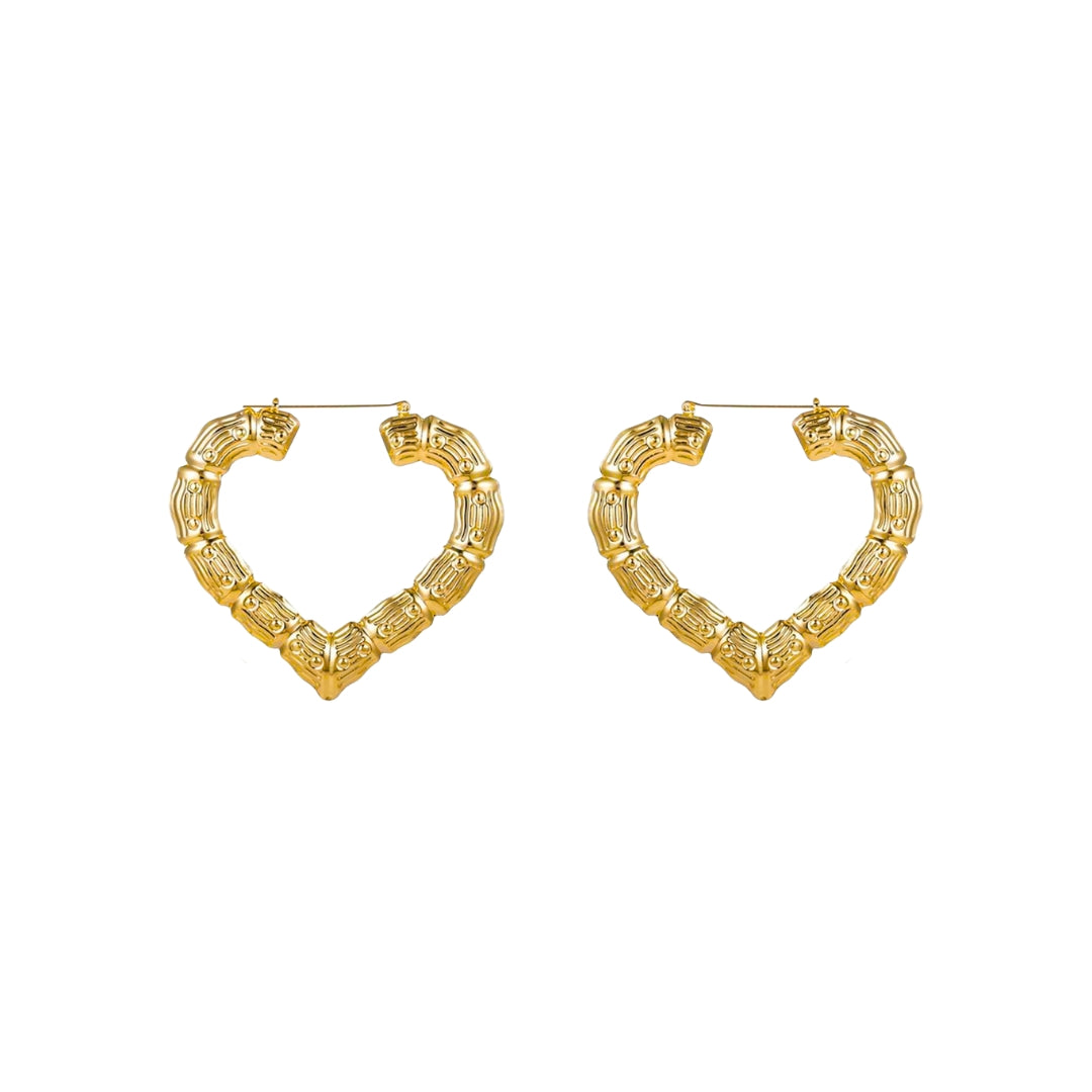 AMORE BAMBOO HOOPS GOLD