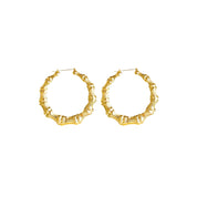 MEDIUM BAMBOO HOOPS GOLD