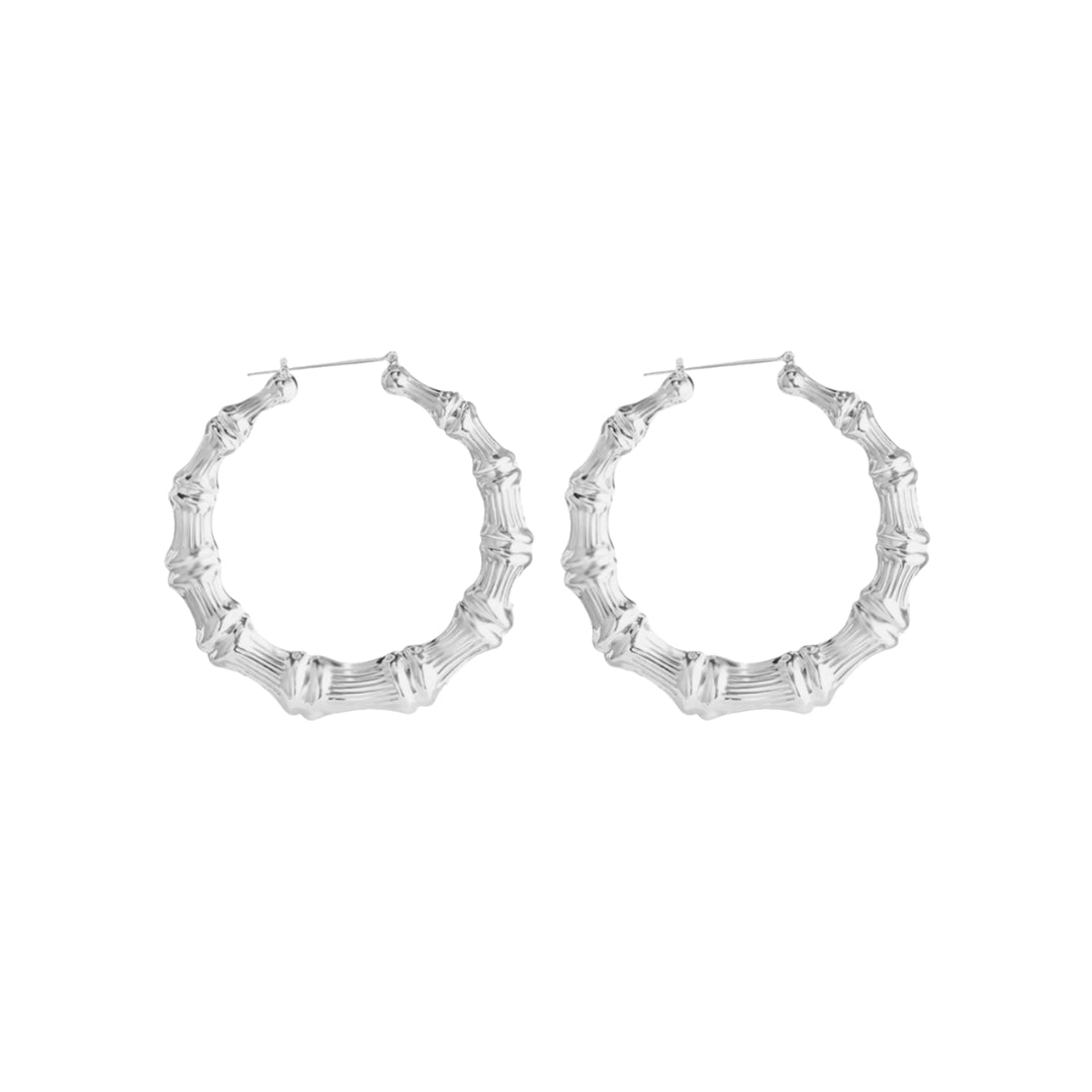 LARGE BAMBOO HOOPS GOLD