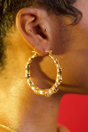 MEDIUM BAMBOO HOOPS