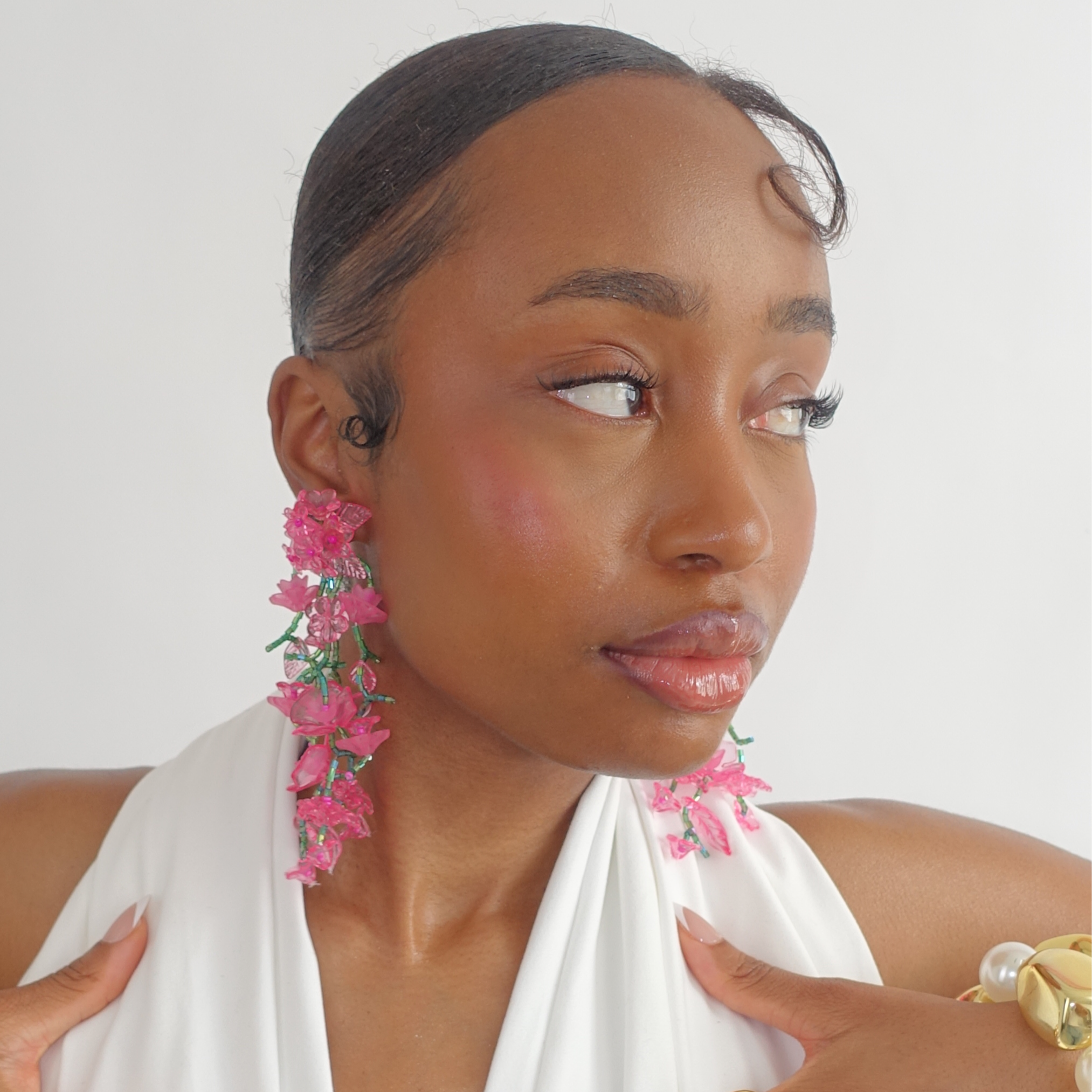 IVY DROP EARRING PINK