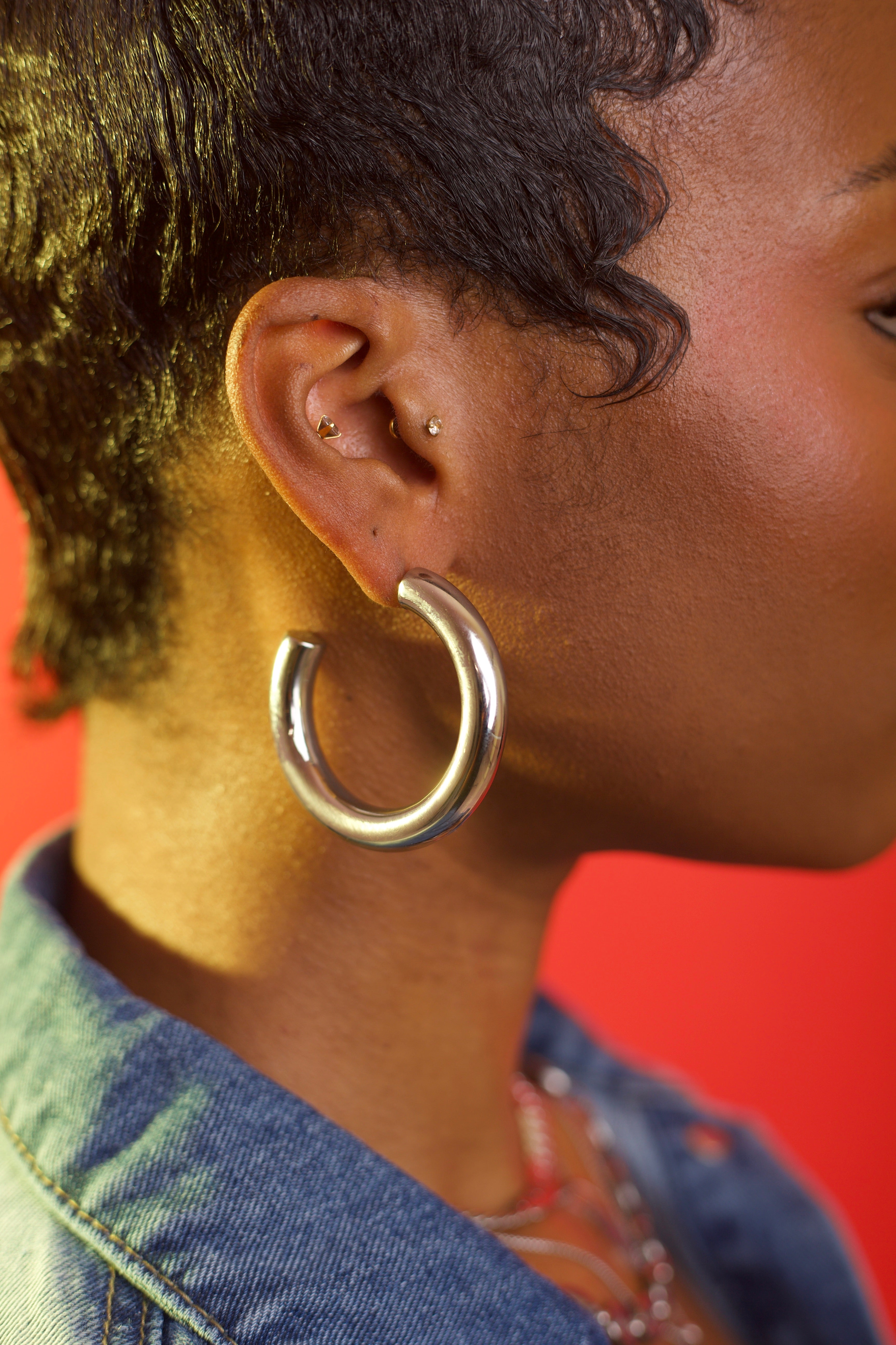 AALIYAH HOOPS SILVER