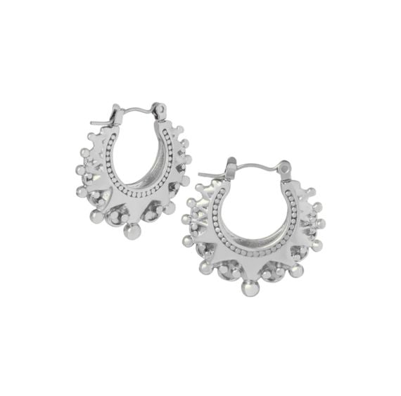 MINI AMOI CREOLE HOOPS SILVER