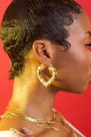 AMORE BAMBOO HOOPS GOLD