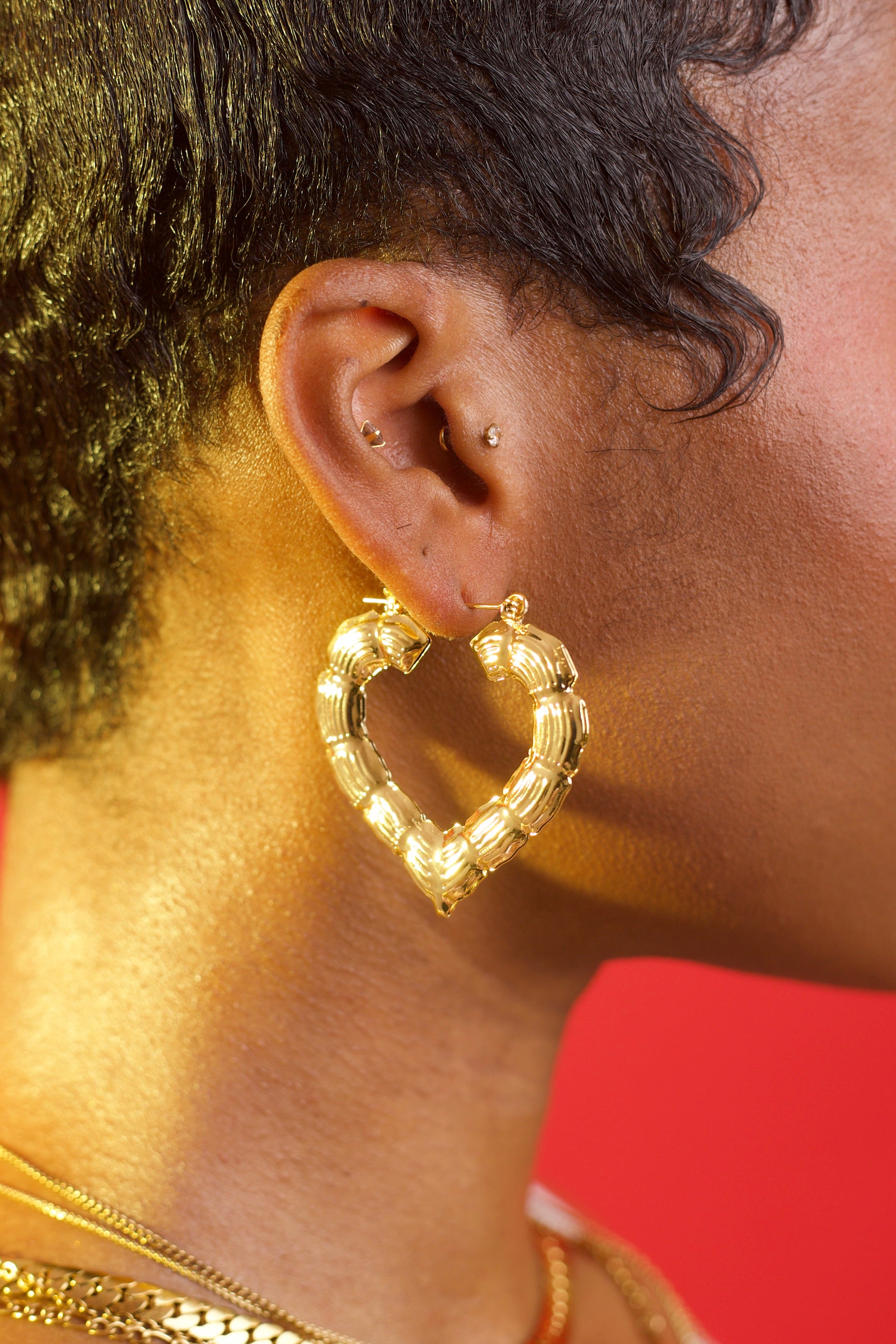 AMORE BAMBOO HOOPS GOLD