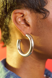 AALIYAH HOOPS SILVER
