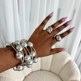 TALIA BRACELETS LARGE SILVER