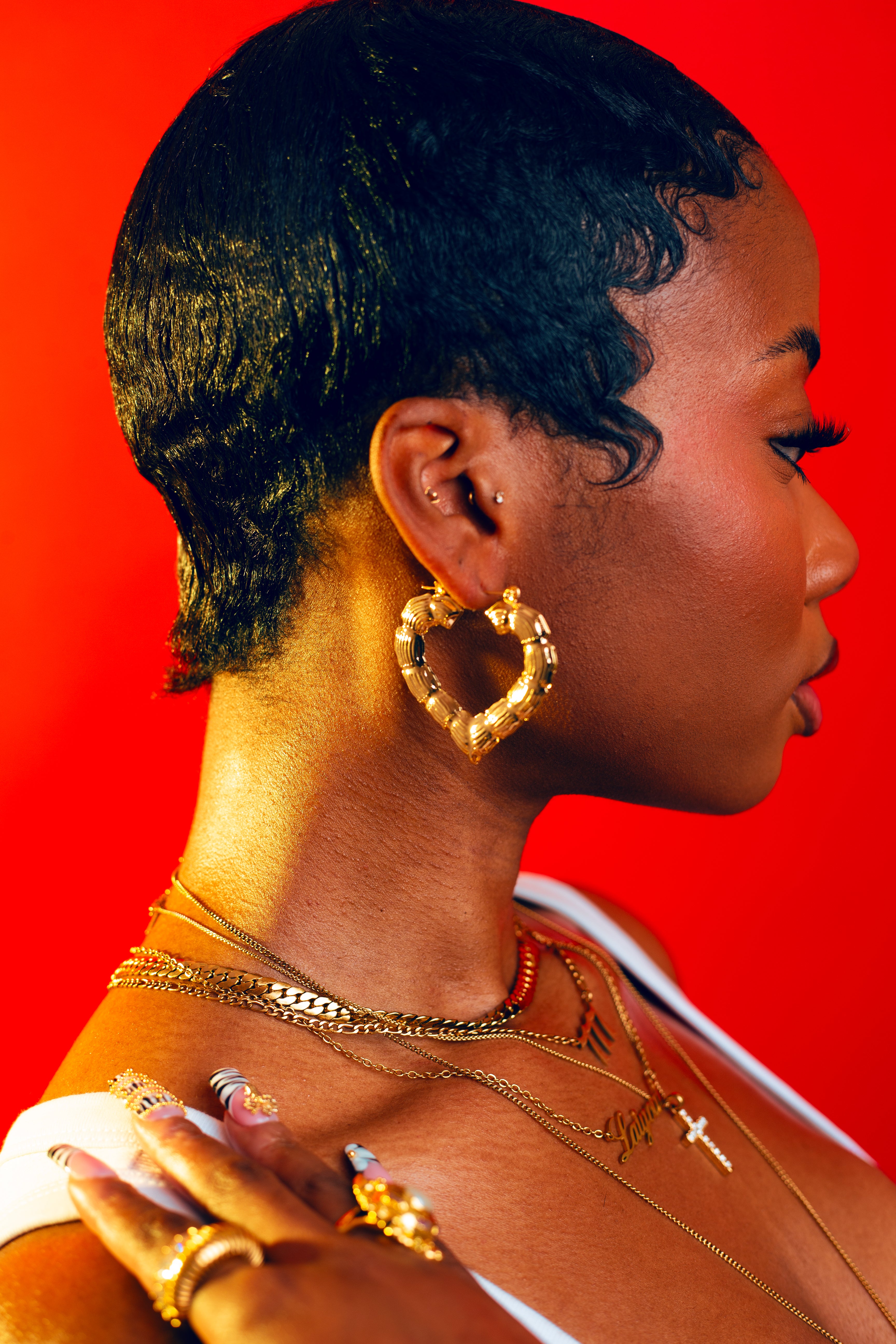 AMORE BAMBOO HOOPS GOLD
