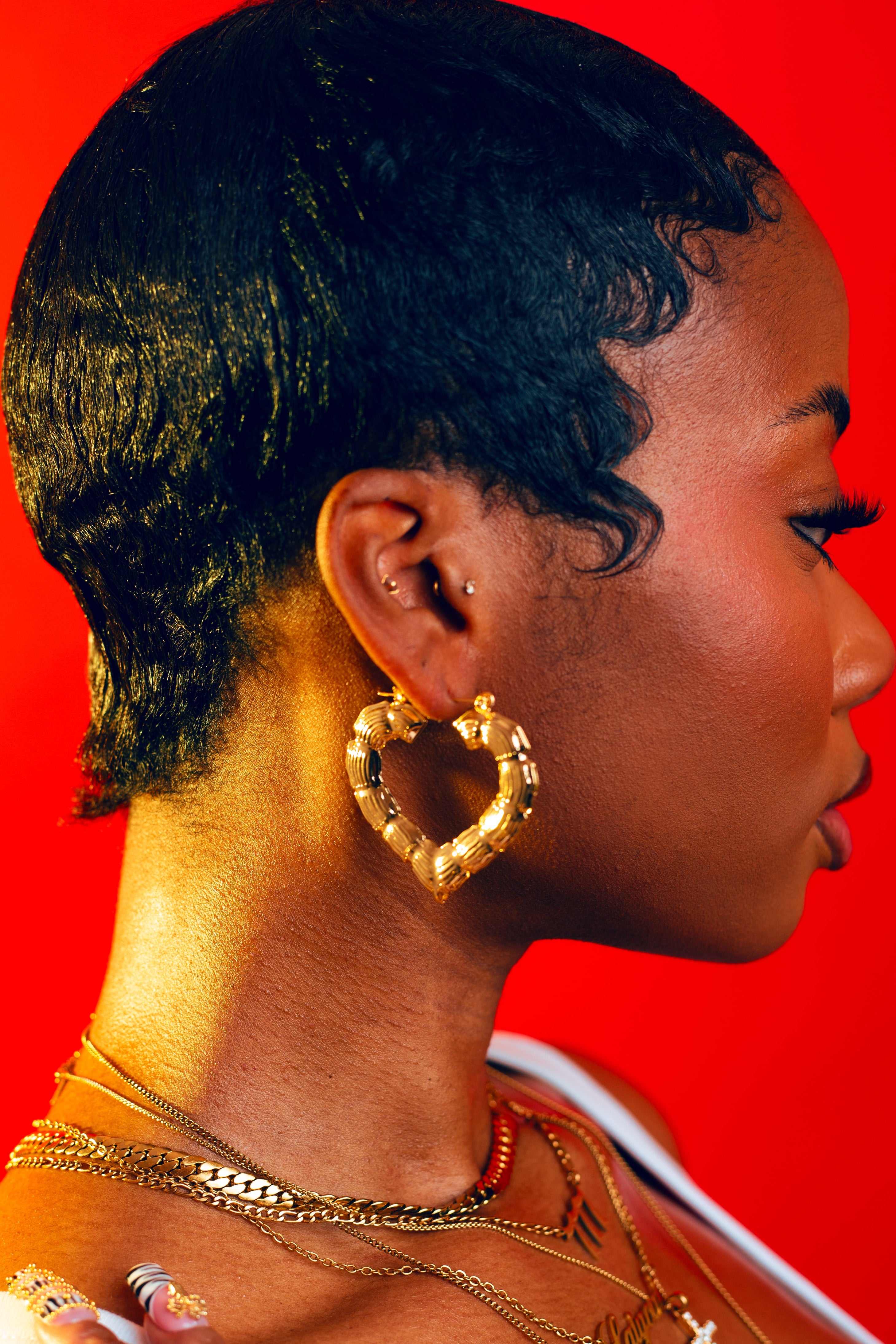 AMORE BAMBOO HOOPS GOLD